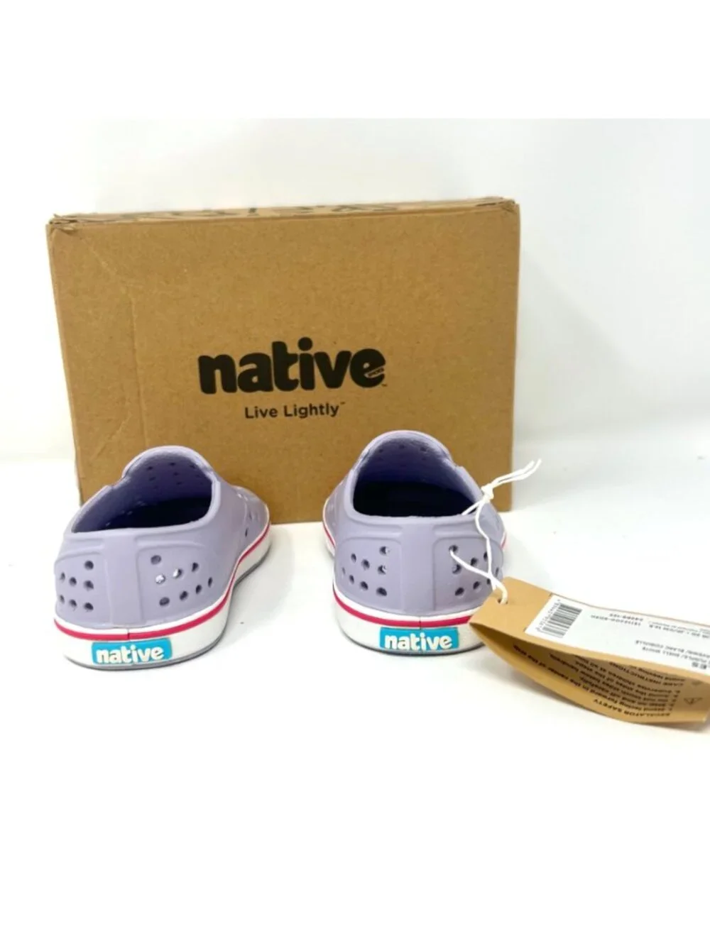 Native Shoes Miles Slip-On Future Purple Shell White Toddler C5 Lightweight EVA